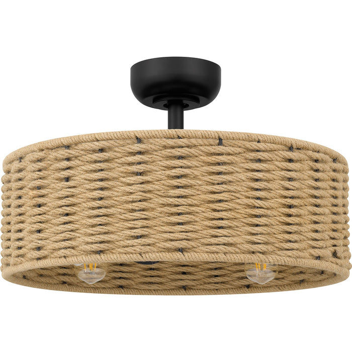 Quoizel QFA6201MBK Four Light Fandelier, Matte Black