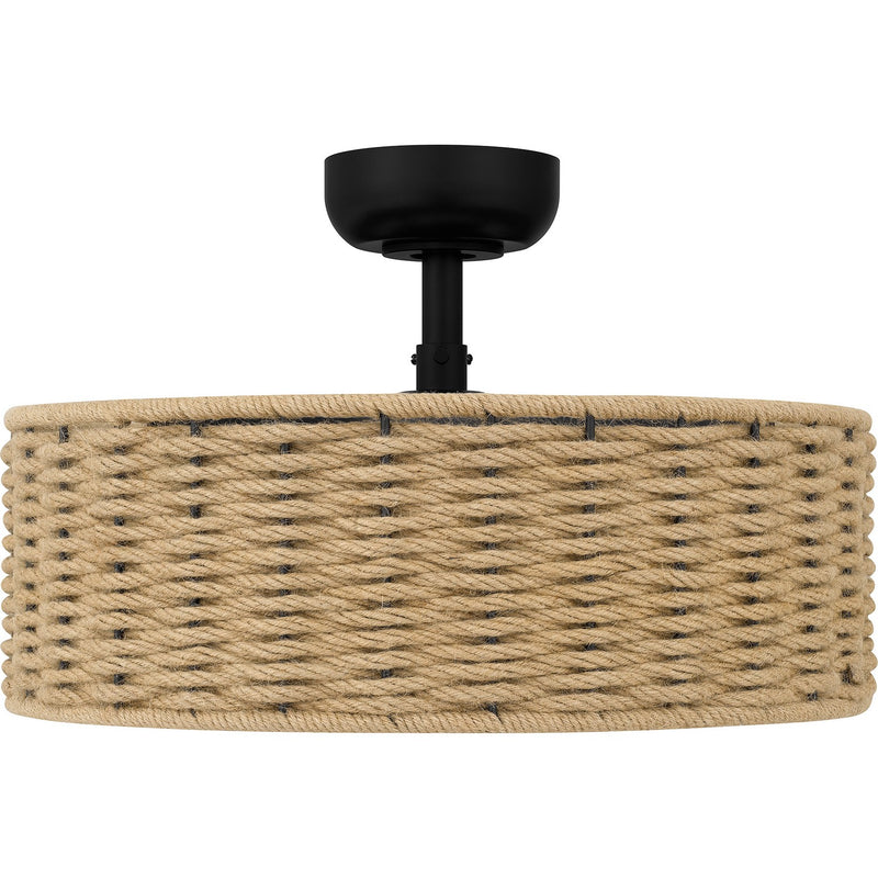 Quoizel QFA6201MBK Four Light Fandelier, Matte Black