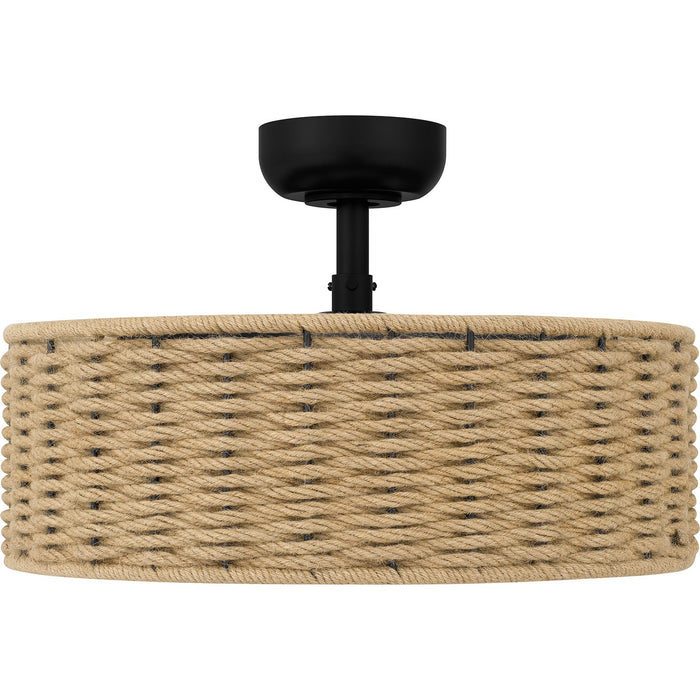 Quoizel QFA6201MBK Four Light Fandelier, Matte Black