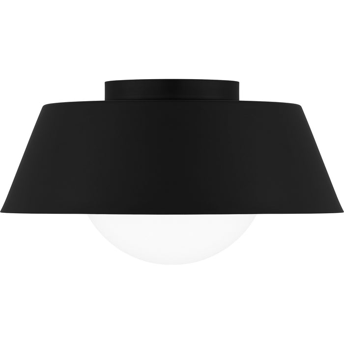 Quoizel QFL6182MBK One Light Flush Mount, Matte Black