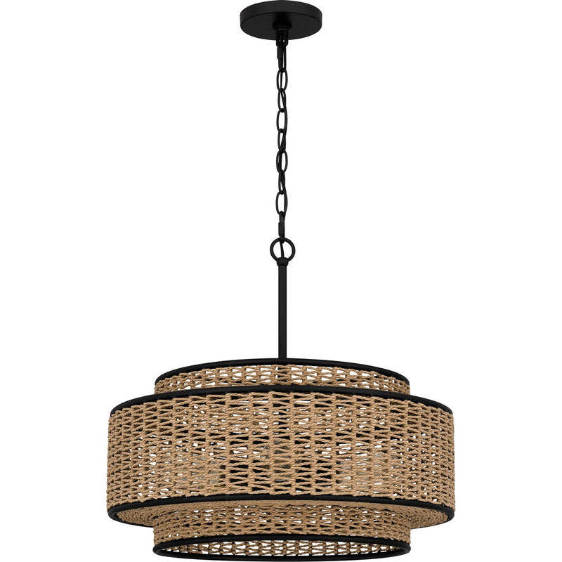 Quoizel QP6161MBK Five Light Pendant, Matte Black