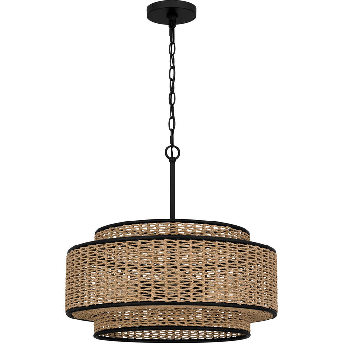 Quoizel QP6161MBK Five Light Pendant, Matte Black