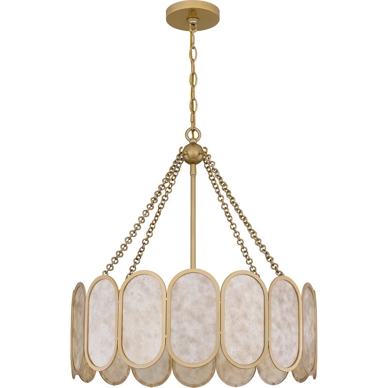 Quoizel QP6170LG Four Light Pendant, Light Gold