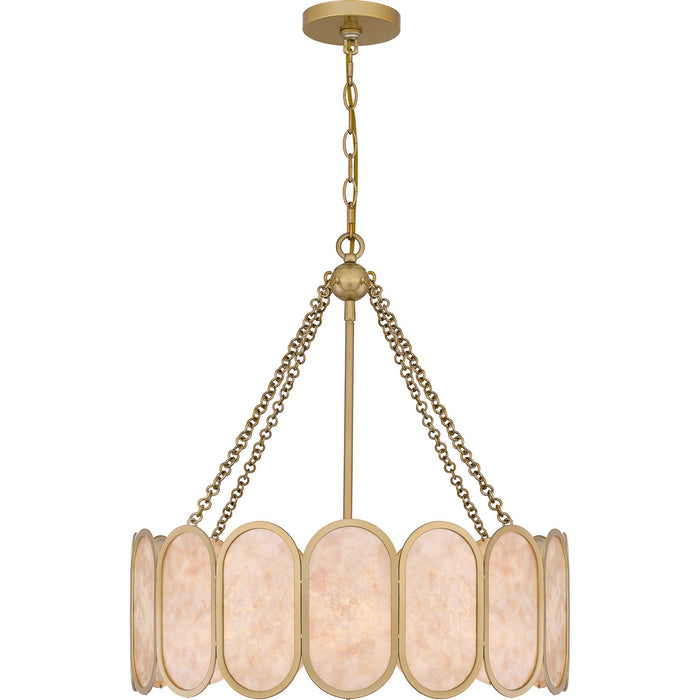 Quoizel QP6170LG Four Light Pendant, Light Gold