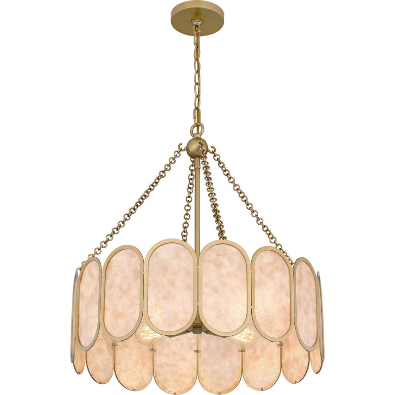 Quoizel QP6170LG Four Light Pendant, Light Gold