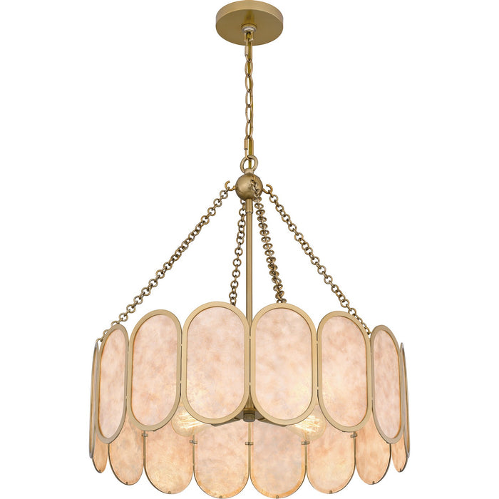 Quoizel QP6170LG Four Light Pendant, Light Gold