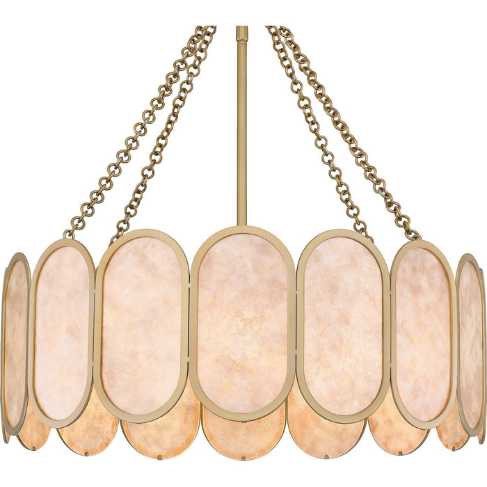 Quoizel QP6170LG Four Light Pendant, Light Gold