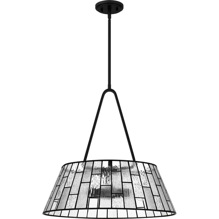 Quoizel QP6176MBK Four Light Pendant, Matte Black