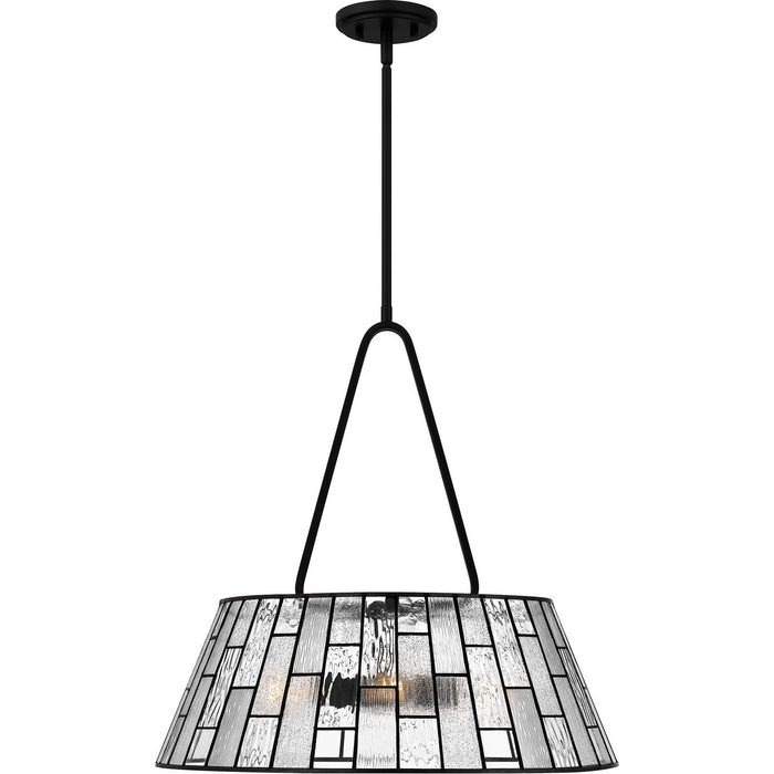 Quoizel QP6176MBK Four Light Pendant, Matte Black