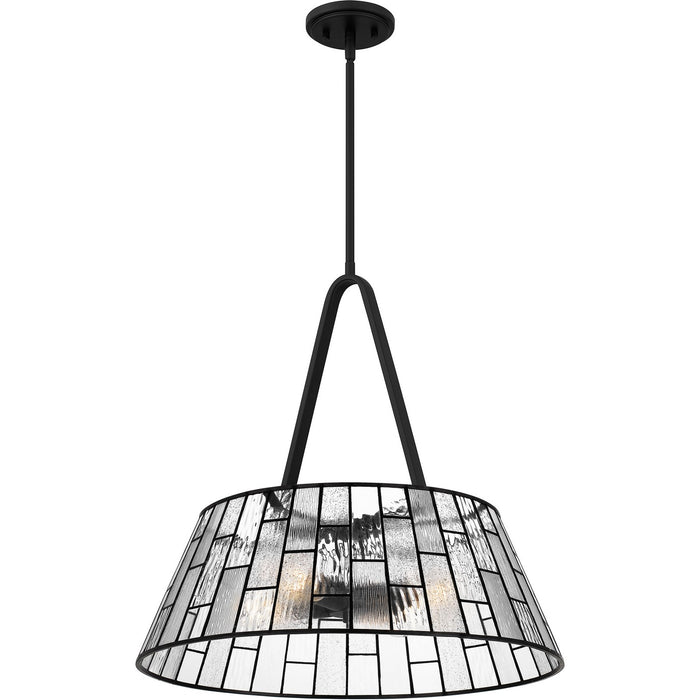 Quoizel QP6176MBK Four Light Pendant, Matte Black