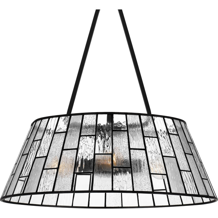 Quoizel QP6176MBK Four Light Pendant, Matte Black