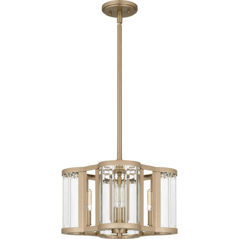 Quoizel QP6193BGD Four Light Pendant, Bronze Gold