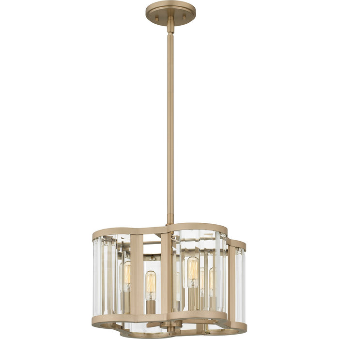 Quoizel QP6193BGD Four Light Pendant, Bronze Gold