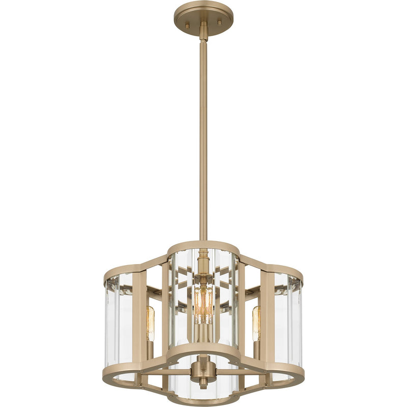 Quoizel QP6193BGD Four Light Pendant, Bronze Gold
