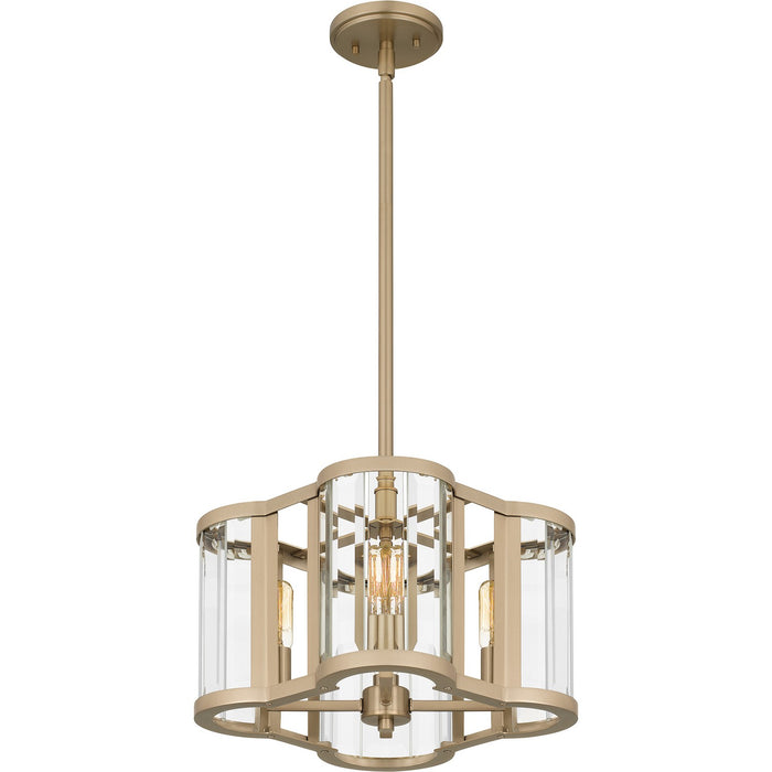 Quoizel QP6193BGD Four Light Pendant, Bronze Gold