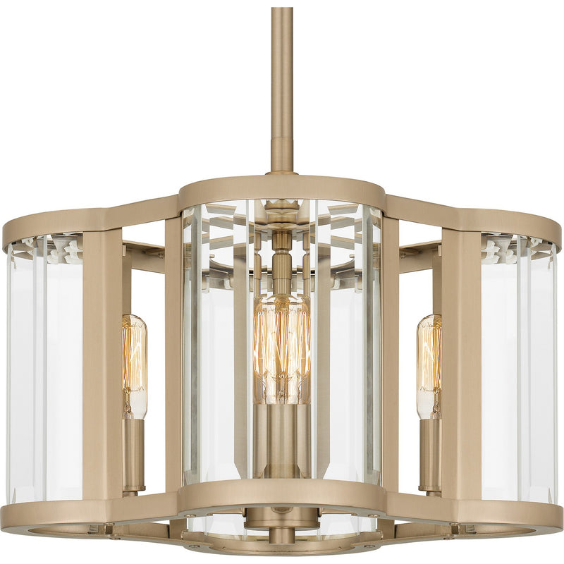 Quoizel QP6193BGD Four Light Pendant, Bronze Gold
