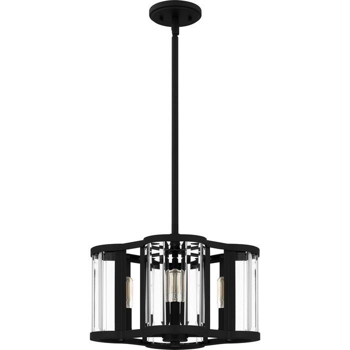 Quoizel QP6193MBK Four Light Pendant, Matte Black