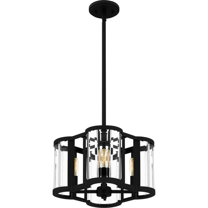 Quoizel QP6193MBK Four Light Pendant, Matte Black (Display - Final Sale)
