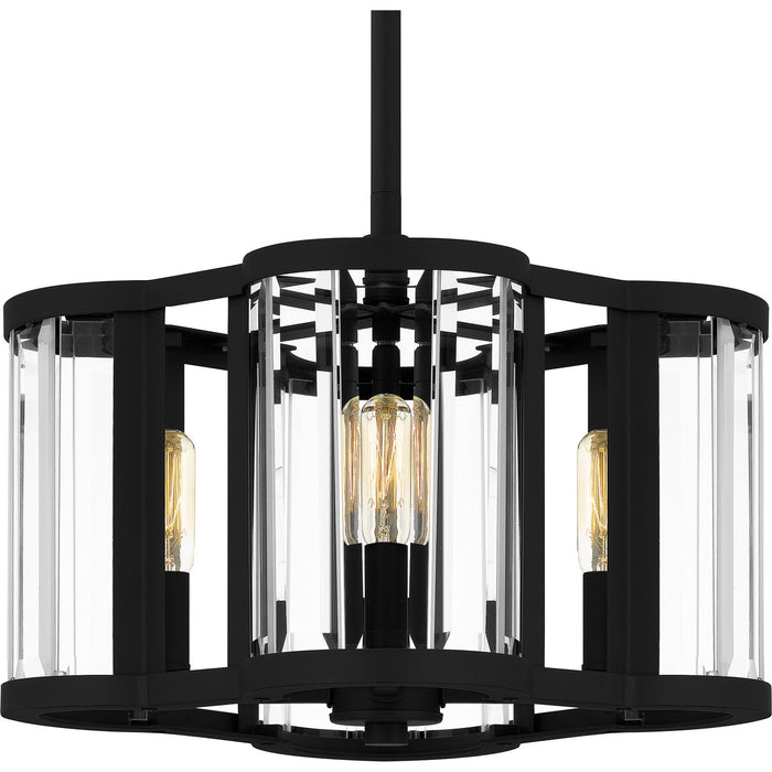 Quoizel QP6193MBK Four Light Pendant, Matte Black (Display - Final Sale)