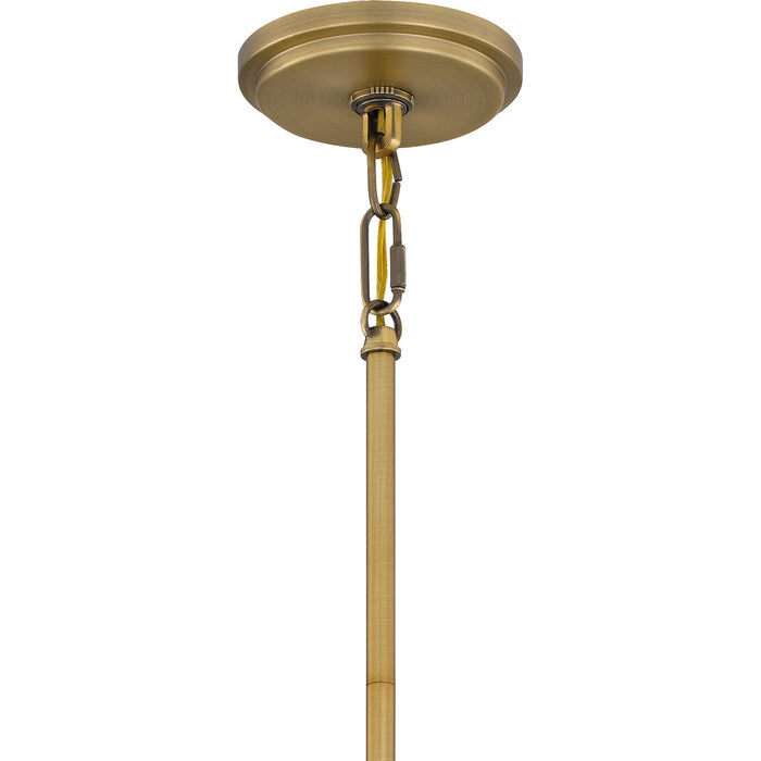 Quoizel QP6194AB Two Light Pendant, Aged Brass