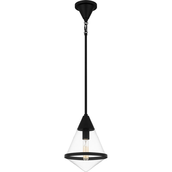 Quoizel QPP6160MBK One Light Mini Pendant, Matte Black