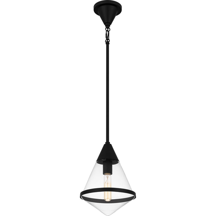 Quoizel QPP6160MBK One Light Mini Pendant, Matte Black