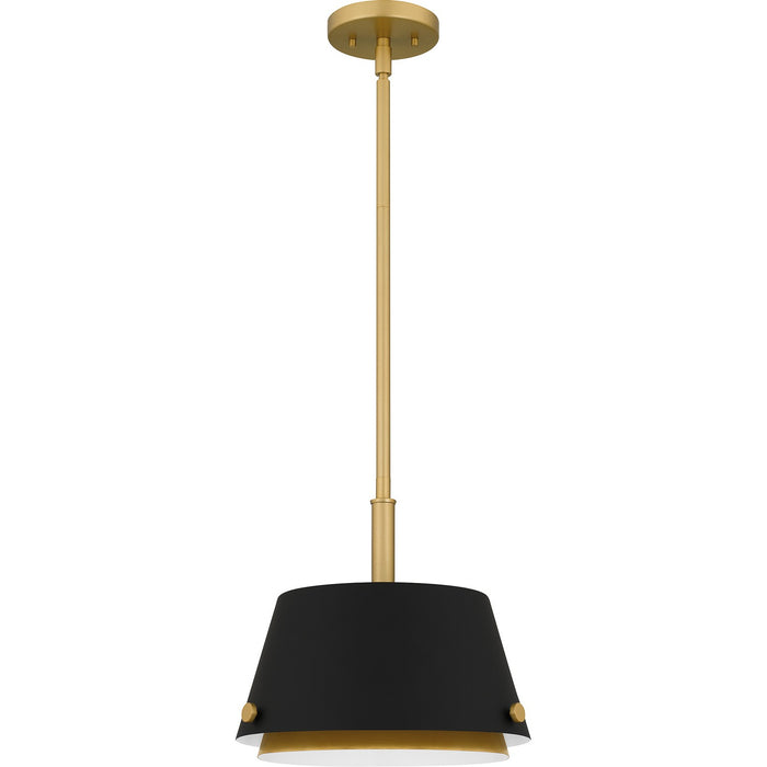 Quoizel QPP6163MBK One Light Pendant, Matte Black