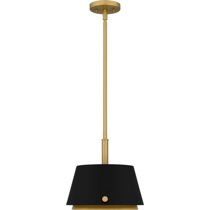 Quoizel QPP6163MBK One Light Pendant, Matte Black