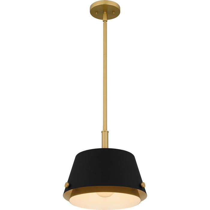 Quoizel QPP6163MBK One Light Pendant, Matte Black