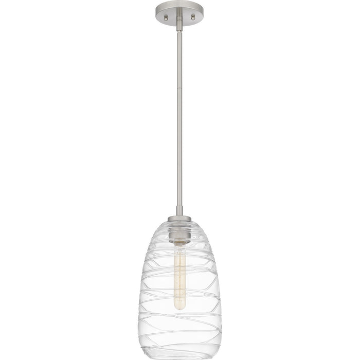 Quoizel QPP6165BN One Light Mini Pendant, Brushed Nickel