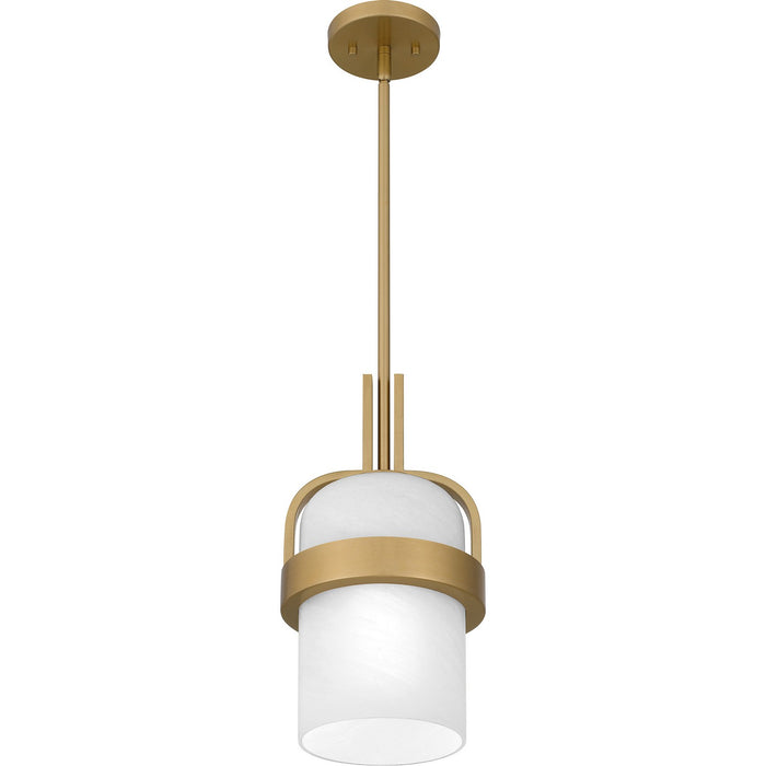 Quoizel QPP6174AB One Light Mini Pendant, Aged Brass