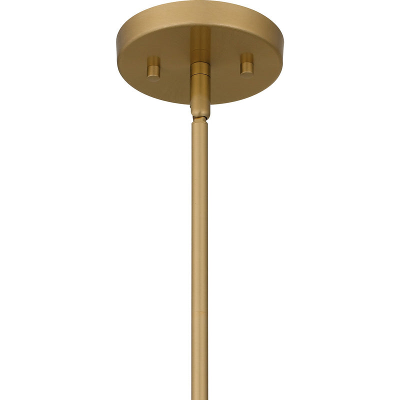 Quoizel QPP6174AB One Light Mini Pendant, Aged Brass