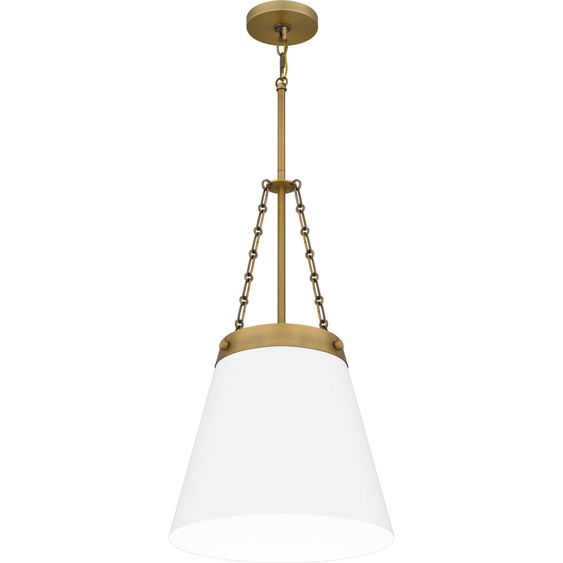 Quoizel QPP6183AB One Light Pendant, Aged Brass