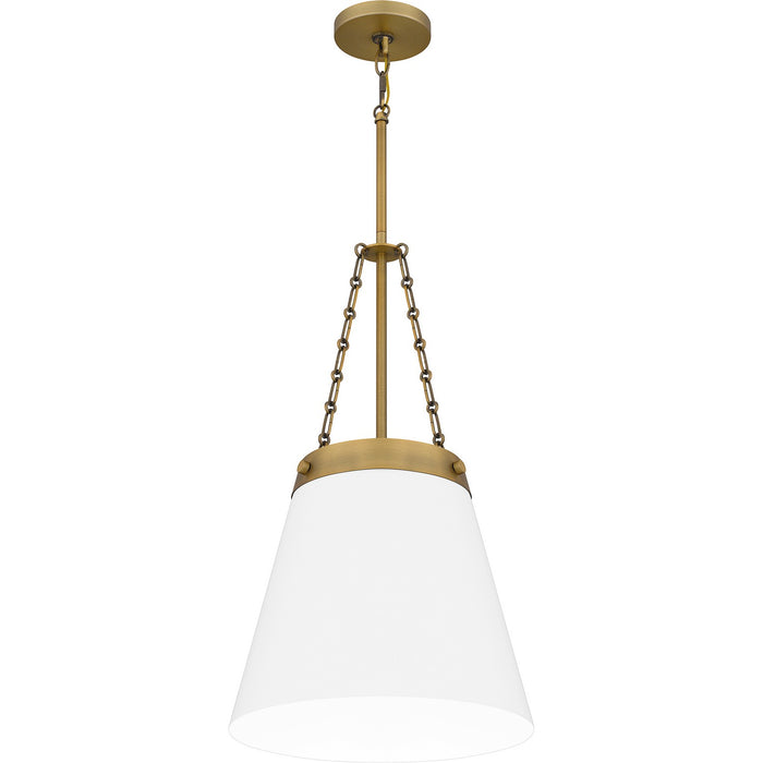 Quoizel QPP6183AB One Light Pendant, Aged Brass