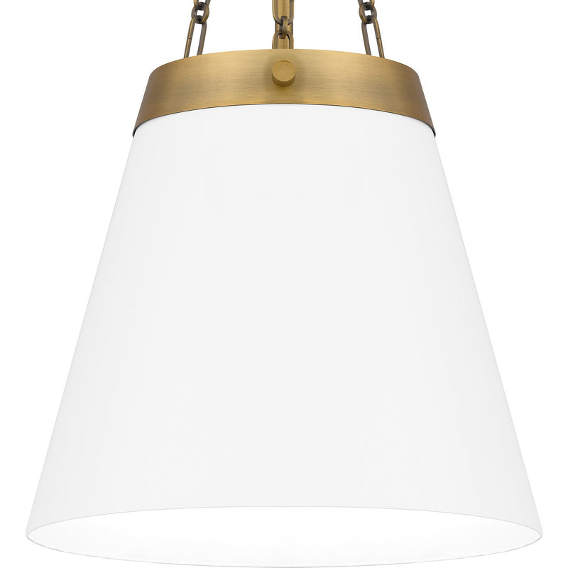 Quoizel QPP6183AB One Light Pendant, Aged Brass