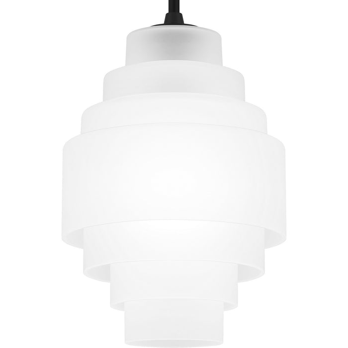Quoizel QPP6186MBK One Light Pendant, Matte Black