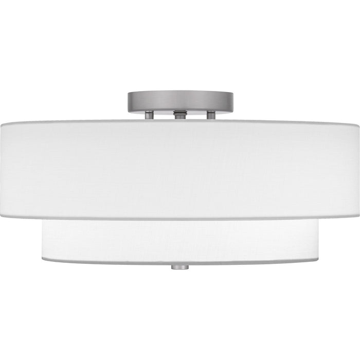 Quoizel QSF6177BN Two Light Semi Flush Mount, Brushed Nickel