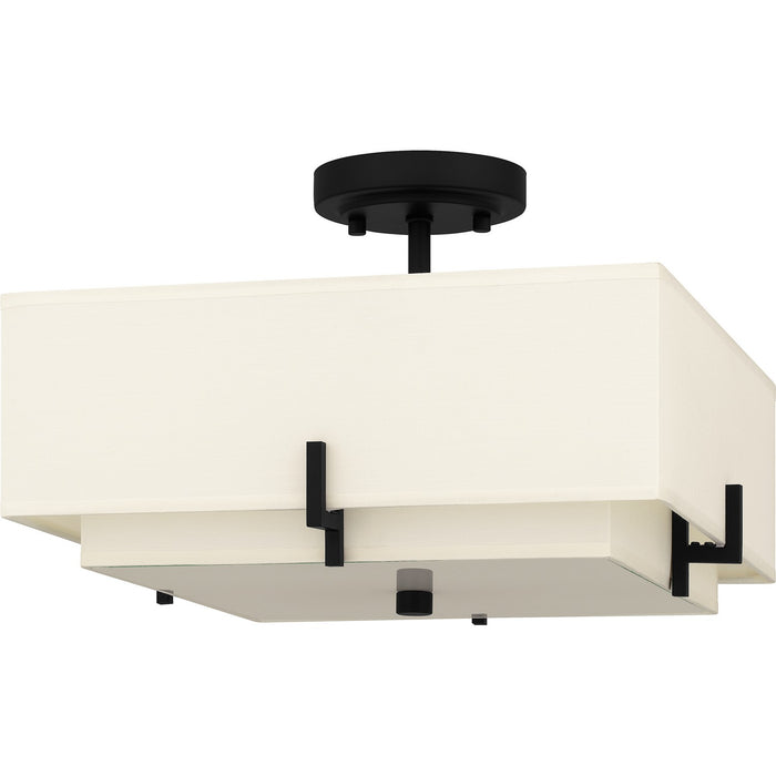 Quoizel QSF6178MBK Two Light Semi Flush Mount, Matte Black