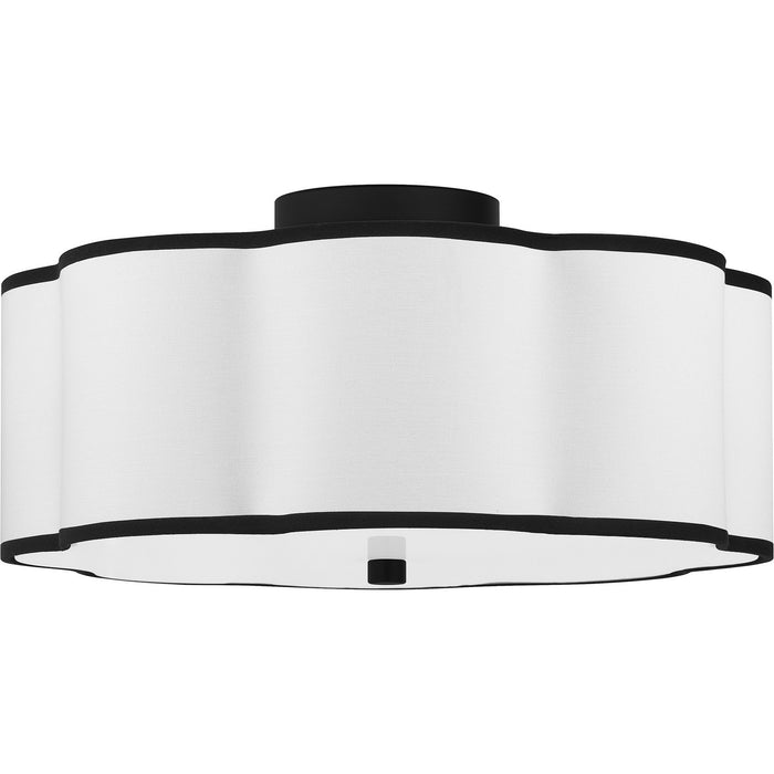 Quoizel QSF6179MBK Four Light Semi Flush Mount, Matte Black