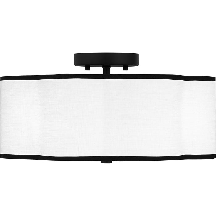 Quoizel QSF6179MBK Four Light Semi Flush Mount, Matte Black