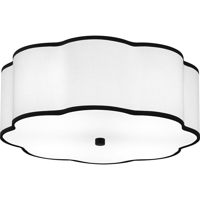 Quoizel QSF6179MBK Four Light Semi Flush Mount, Matte Black
