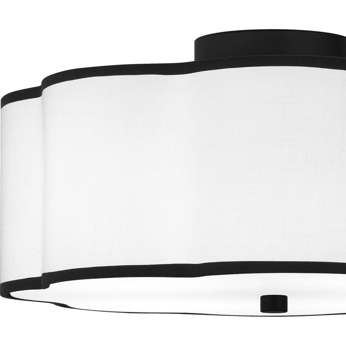 Quoizel QSF6179MBK Four Light Semi Flush Mount, Matte Black