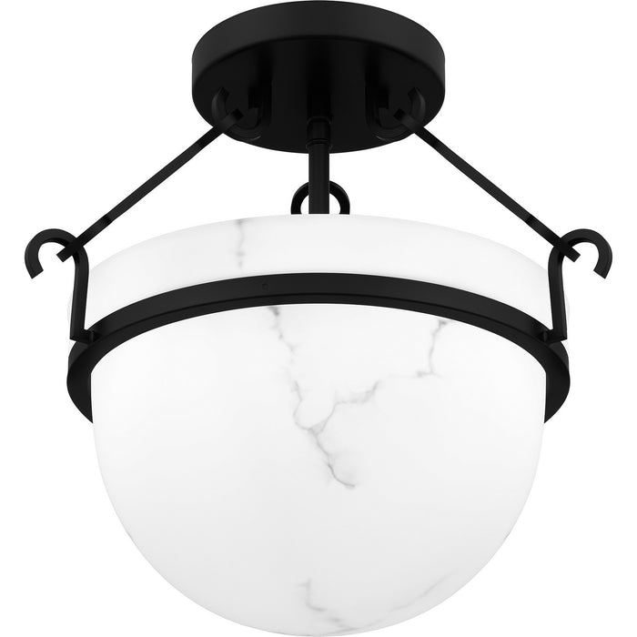 Quoizel QSF6185MBK Three Light Semi Flush Mount, Matte Black