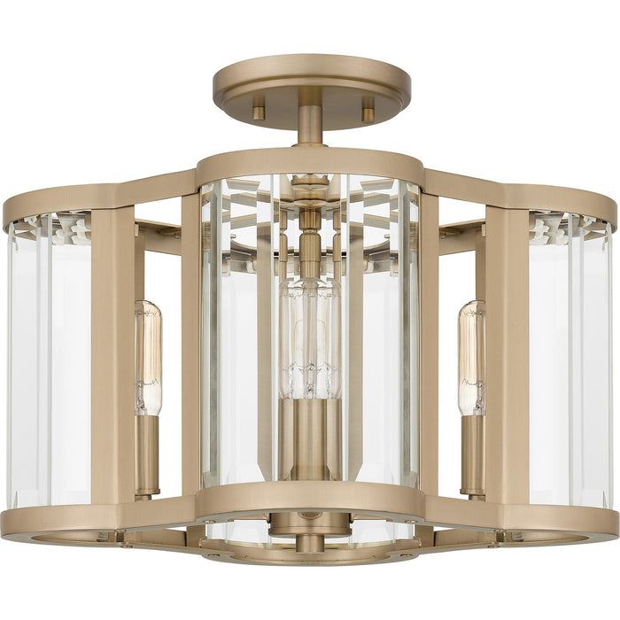 Quoizel QSF6193BGD Four Light Semi Flush Mount, Bronze Gold