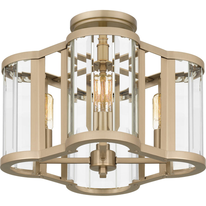 Quoizel QSF6193BGD Four Light Semi Flush Mount, Bronze Gold