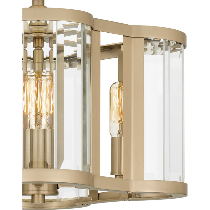 Quoizel QSF6193BGD Four Light Semi Flush Mount, Bronze Gold