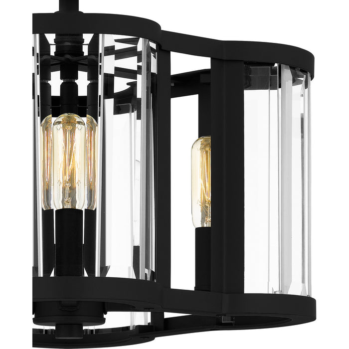 Quoizel QSF6193MBK Four Light Semi Flush Mount, Matte Black