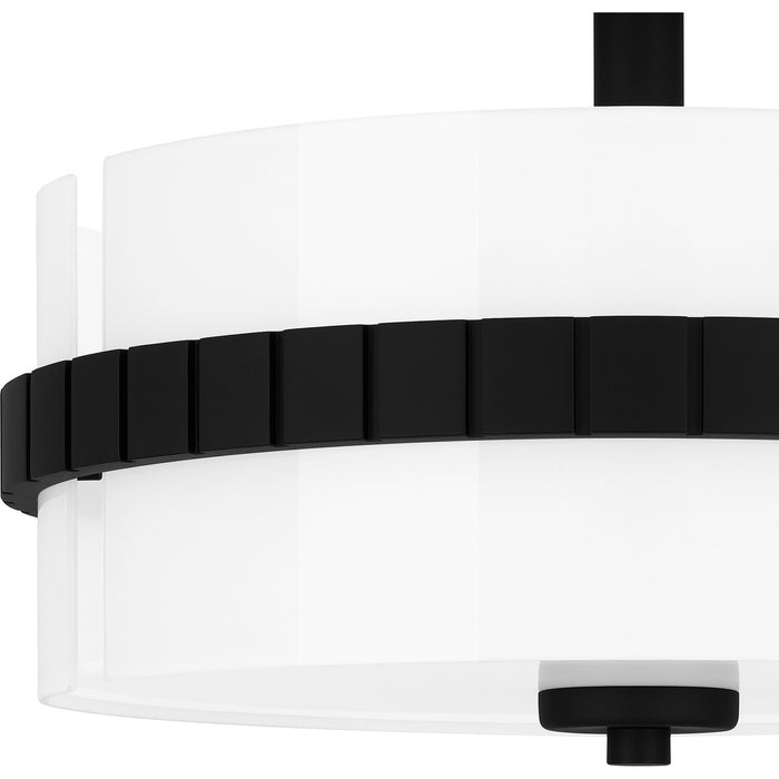 Quoizel QSF6195MBK Two Light Semi Flush Mount, Matte Black
