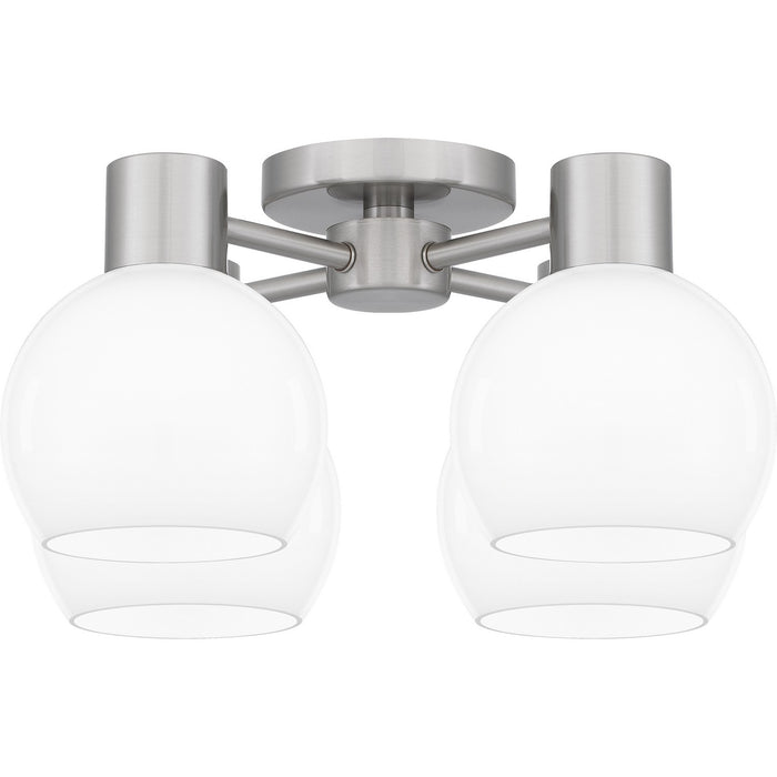 Quoizel QSF6199BN Four Light Semi Flush Mount, Brushed Nickel