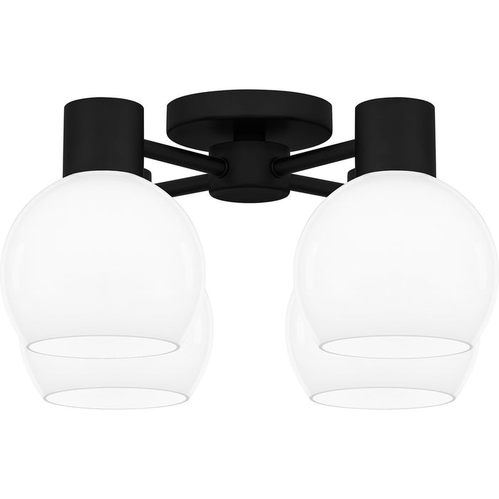 Quoizel QSF6199MBK Four Light Semi Flush Mount, Matte Black